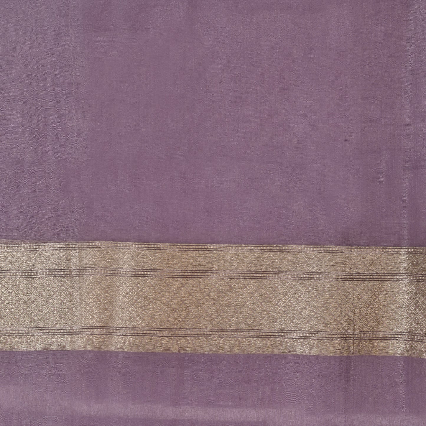 Lavender Pure Kora Silk Jamdani Handloom Banarasi Saree