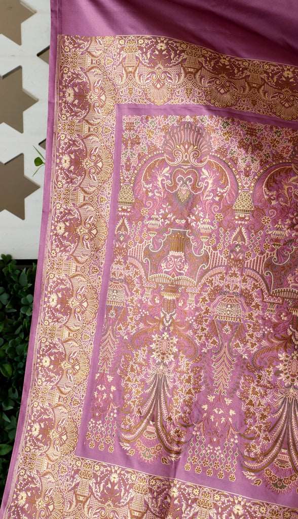 Light Purple Tazeb Katan Silk Handloom Saree