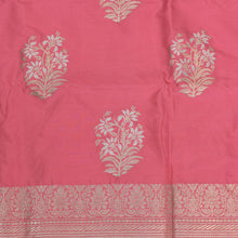 Load image into Gallery viewer, Rough Pink and Coral Peach Pure katan Silk Handloom Banarasi Suit
