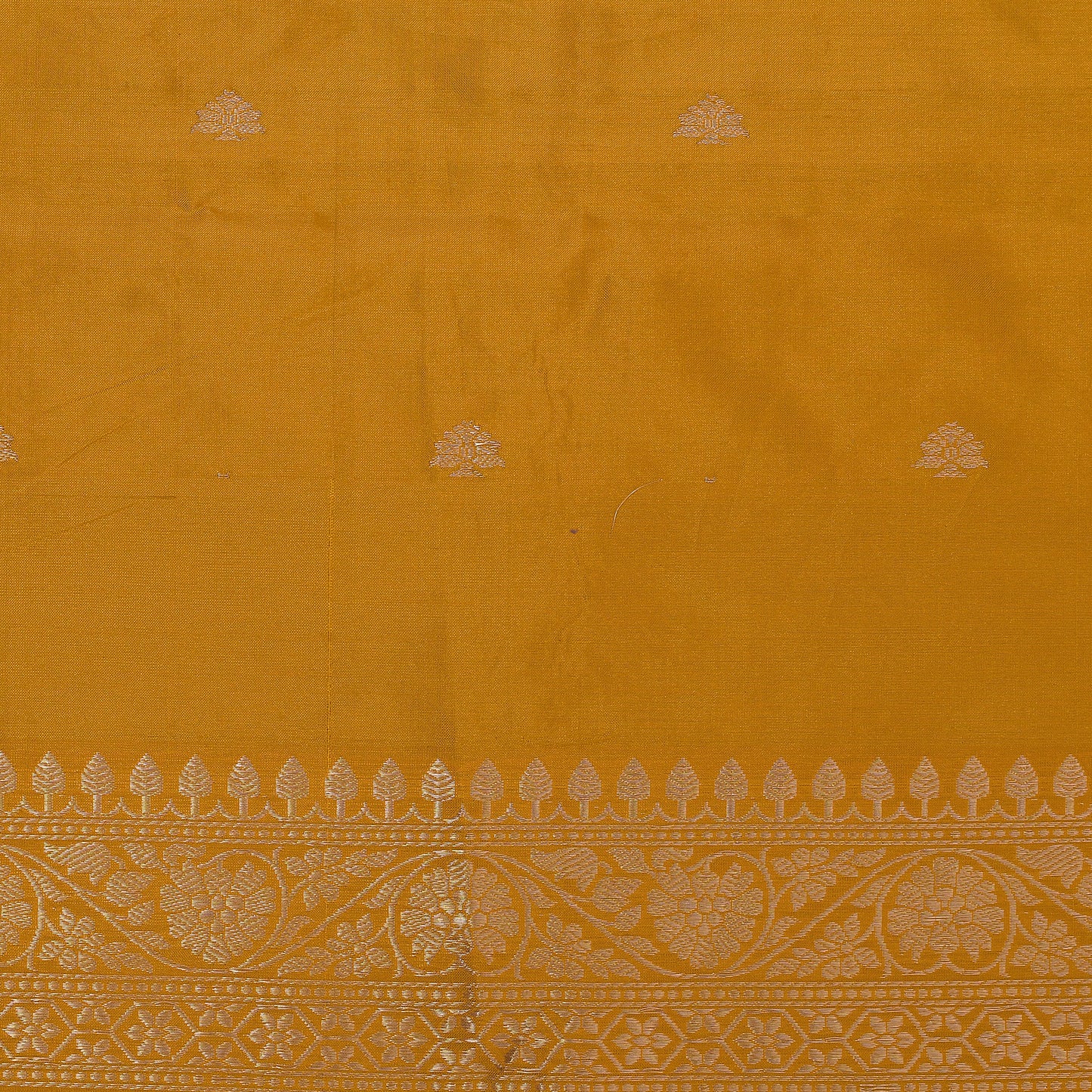 Bright Yellow Pure Katan Silk Jungla Suit Handloom Banarasi Suit Set
