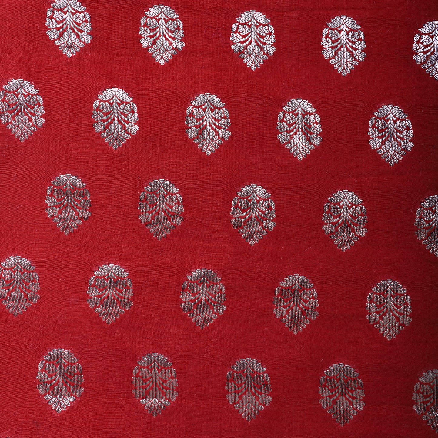 Pure Red Cotton Banarasi Handloom Suit