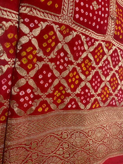 Banarasi Bandhej Saree