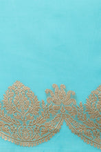 Load image into Gallery viewer, Sky Blue Shaded Pure Kora Silk Scallop Handloom Banarasi Saree
