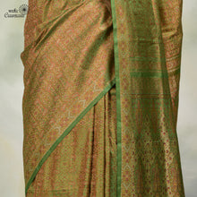 Load image into Gallery viewer, Mehndi Green Tanchui Jamawar Pure Katan Silk Handloom Banarasi Saree with Zari
