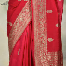 Load image into Gallery viewer, Light and Dark Pink Shaded Pure Katan Silk Handloom Banarasi Saree
