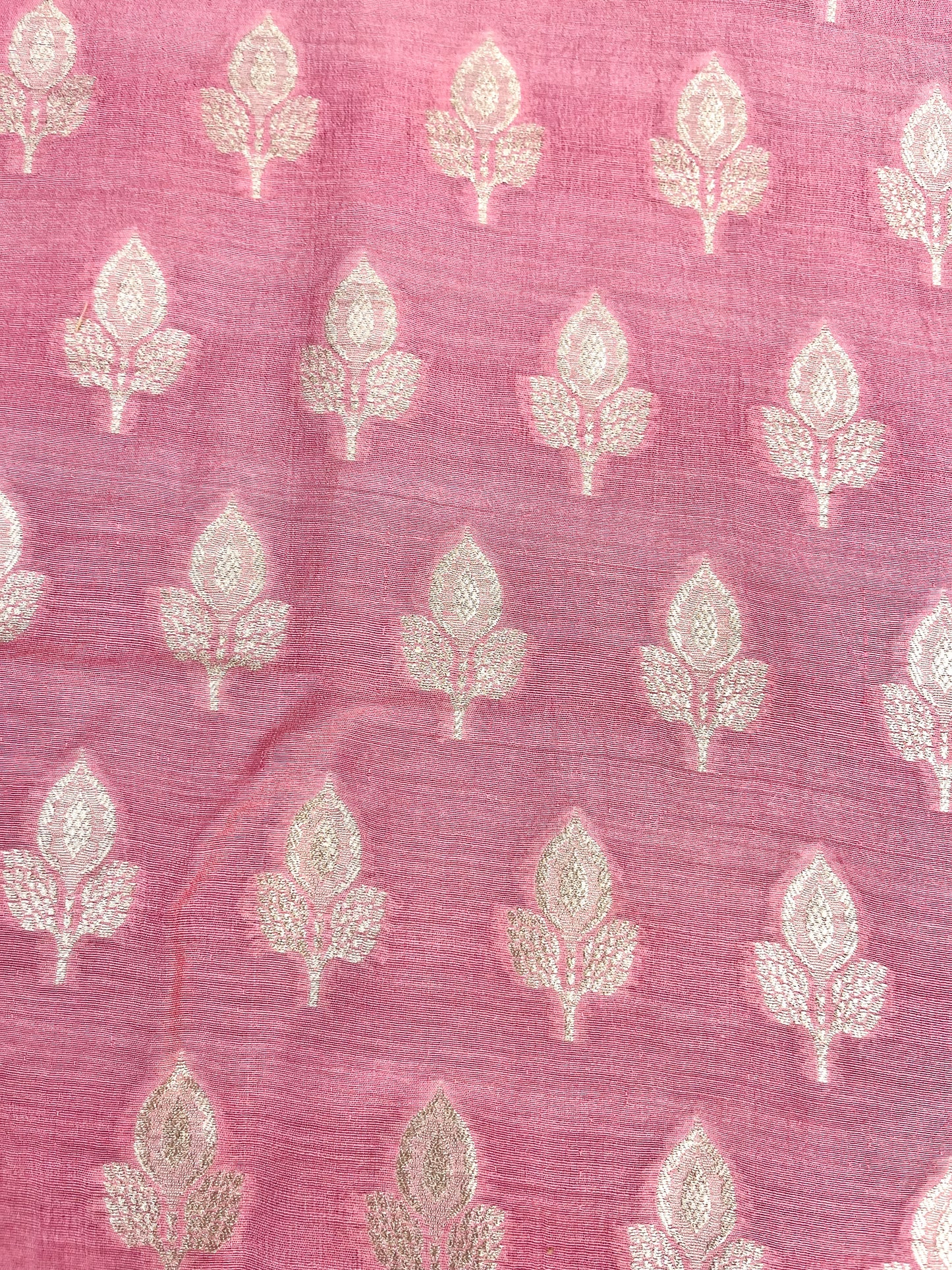 Pastel Pink Peach Pure Munga Silk Handwoven Cutwork Suit Set