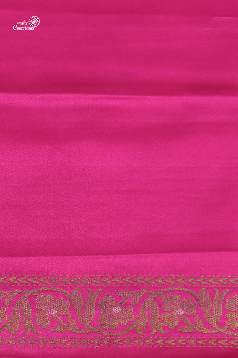 Green Pink Pure Mashru Silk Handwoven Banarasi Saree