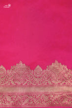 Load image into Gallery viewer, Powder Pink and hot Pink Shaded Pure Kora Silk Handloom Banarasi Saree
