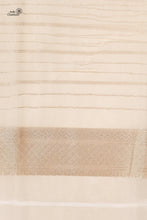 Load image into Gallery viewer, Off White Pure Kora Silk Jungla Handwoven Saree
