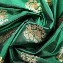 Load image into Gallery viewer, Green pure katan silk handloom suit
