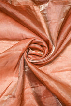 Load image into Gallery viewer, Brown Golden Pure Tissue Silk Handwoven Banarsi Saree
