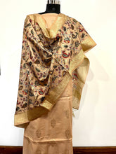 Load image into Gallery viewer, Light brown Banarasi Handloom Suit with Digital Print Dupatta
