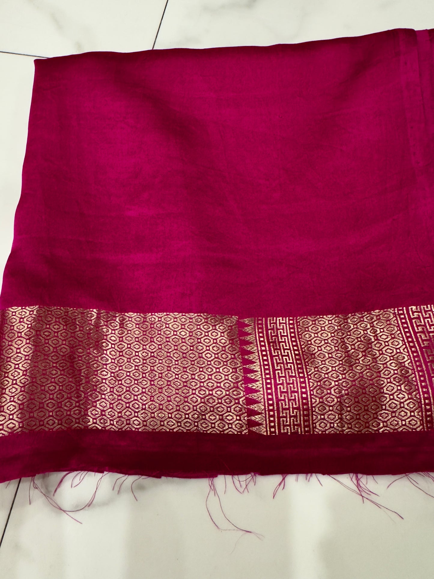 Pink Pure Mashru Silk Handwoven Banarasi Saree