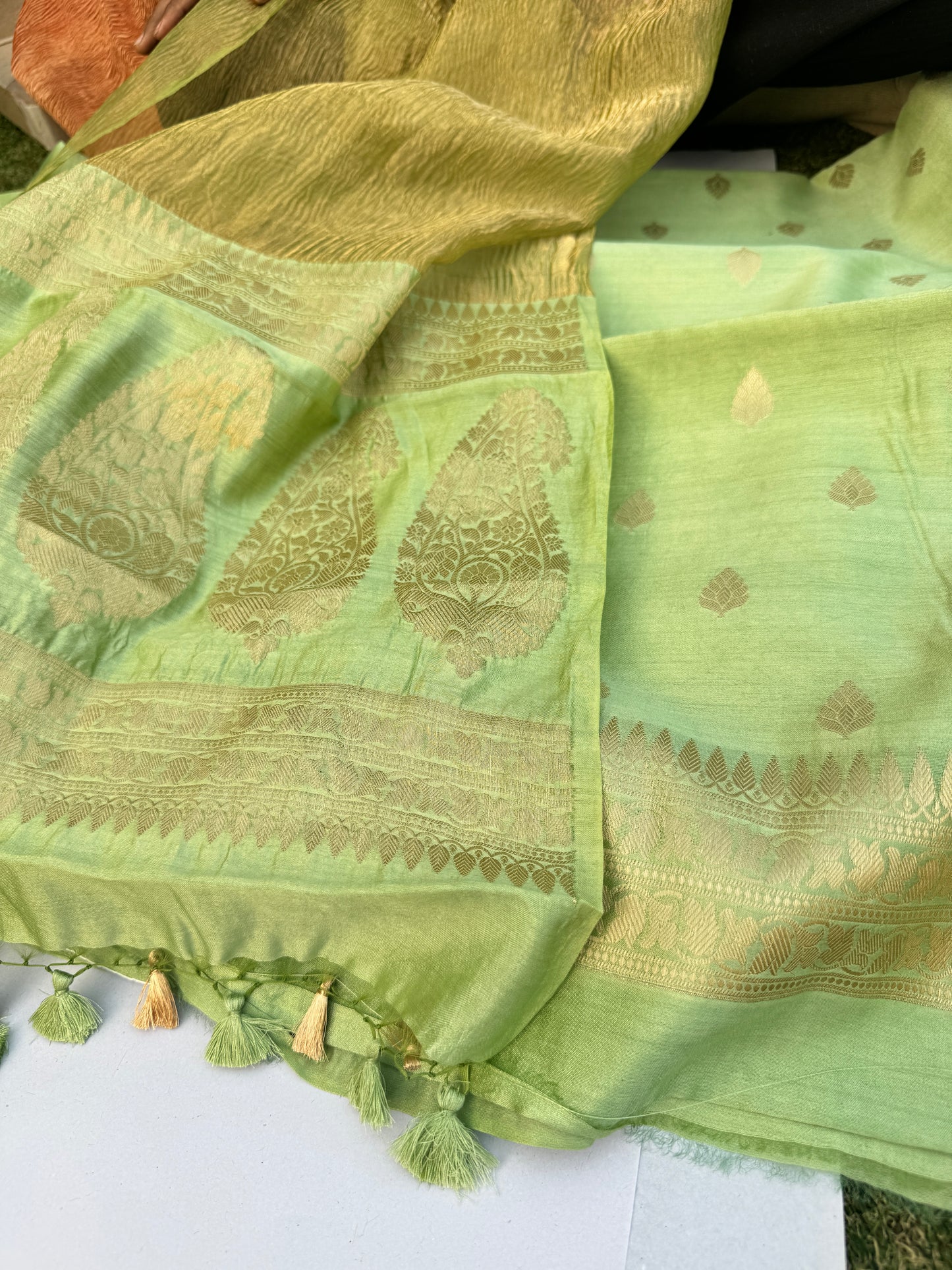 Sage Green  Chinya Silk Suit Set