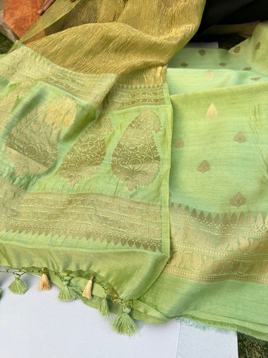 Sage Green  Chinya Silk Suit Set
