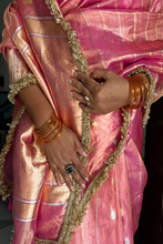 Load image into Gallery viewer, Pink GoldenTissue Silk Handwoven Banarasi Saree
