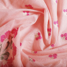 Load image into Gallery viewer, Peach Pink Designer Cotton Banarasi Handloom Suit
