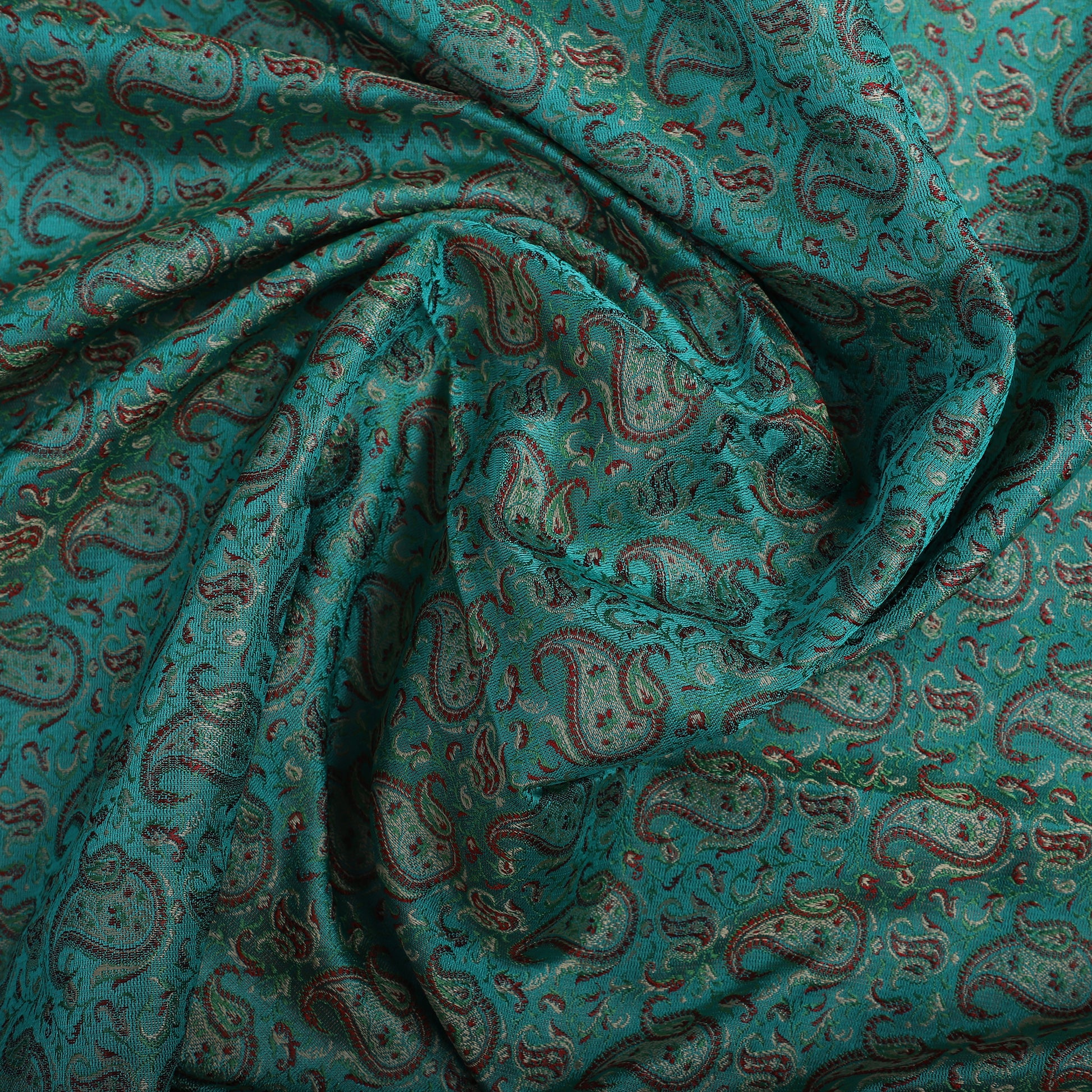 Sea Green Tanchoi Jamawar Handloom Pure Silk Banarasi Saree