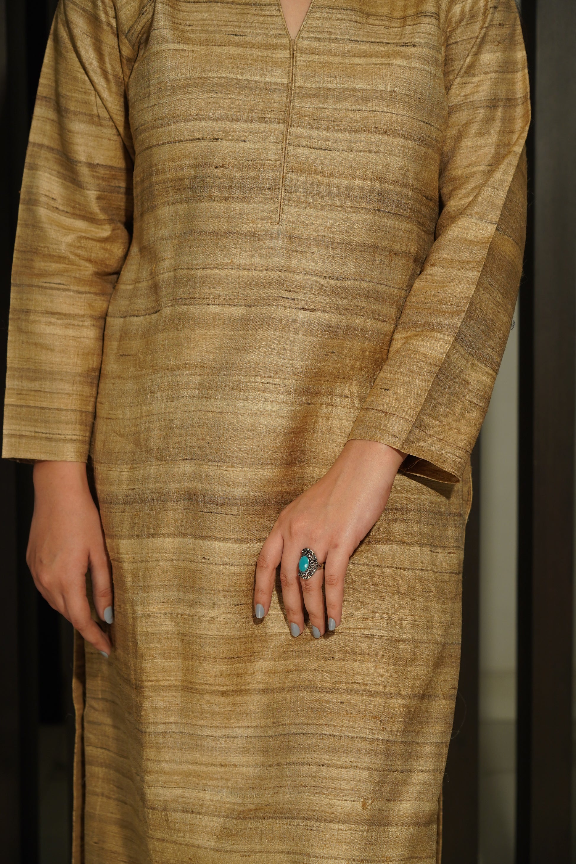 Pure Tussar Silk Handcrafted Kurta