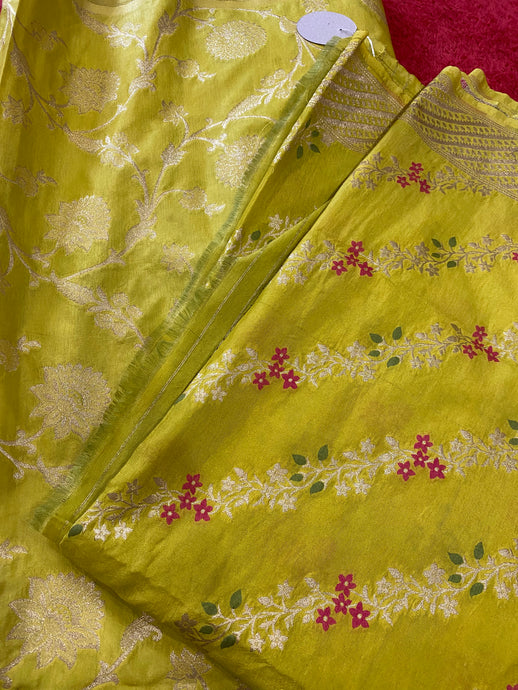 Semi Silk Banarasi Suits