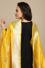 Load image into Gallery viewer, Yellow Chandbali Pure Katan Silk Handoom Banarasi Dupatta
