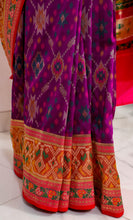 Load image into Gallery viewer, Purple Pink Pure Silk Patola Saree

